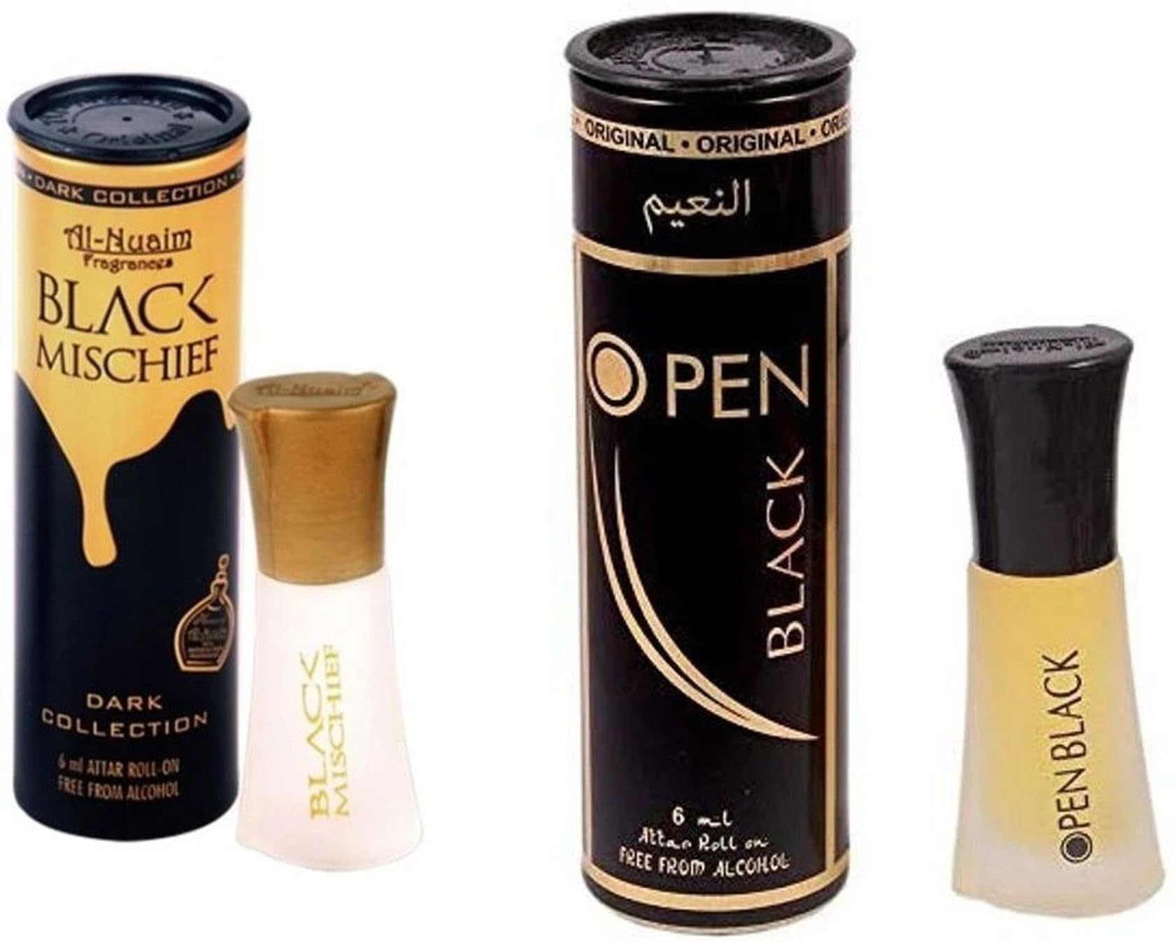 Black Mischief & Open Black Attar, Luxury Perfume Oil, Bold Woody Oriental Fragrance, Long Lasting, for Men and Women, Daily Wear, Travel, Parties, 6ml, pack of 2-image-35