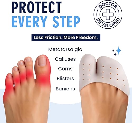 Miniatura 2 de Dr. Frederick's Original Fundas para dedos cómodas para todo el día, 4 unidades, con almohadillas metatarsianas para aliviar el dolor, diseño