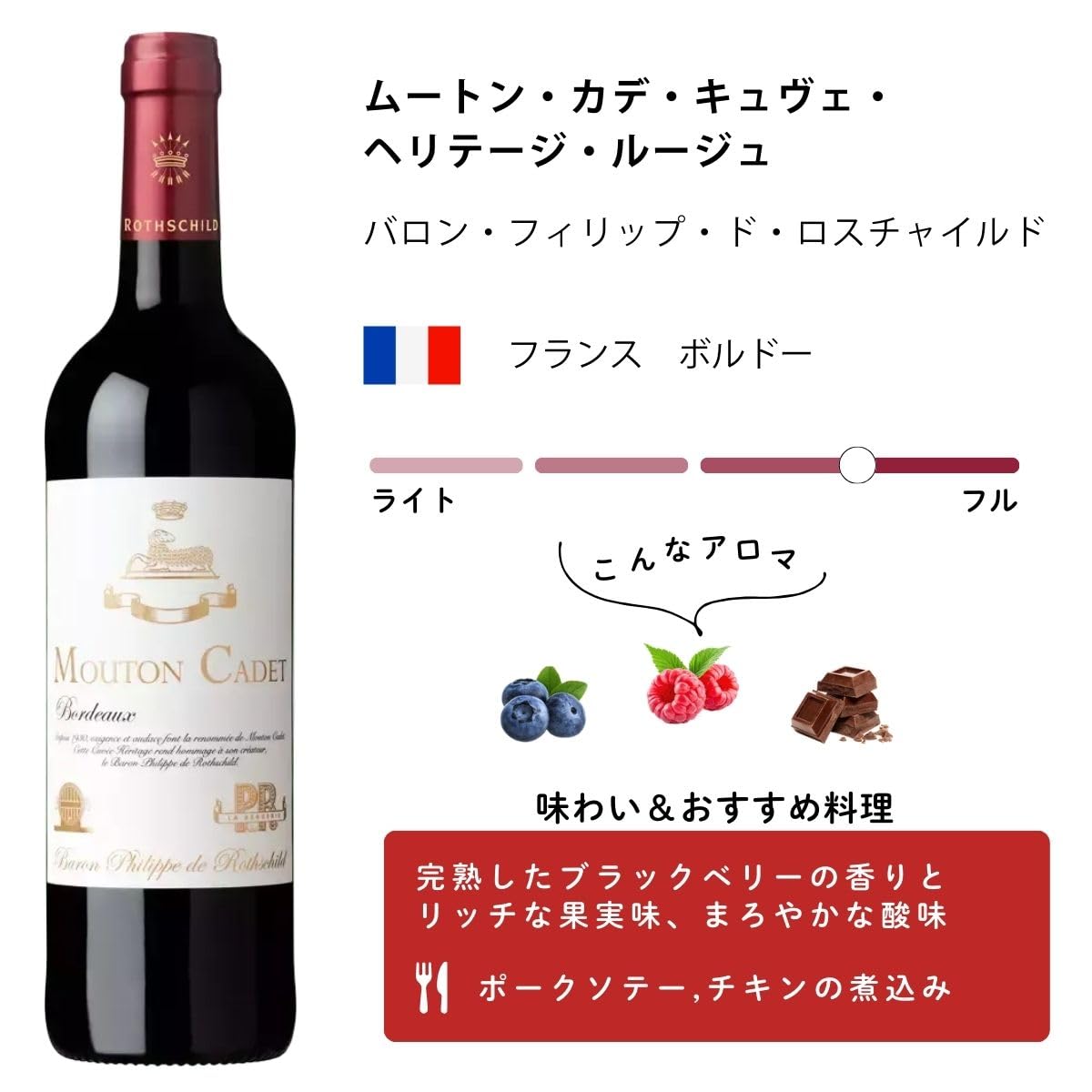 Amazon.co.jp: ムートン・カデ・クラシック [ 赤ワイン