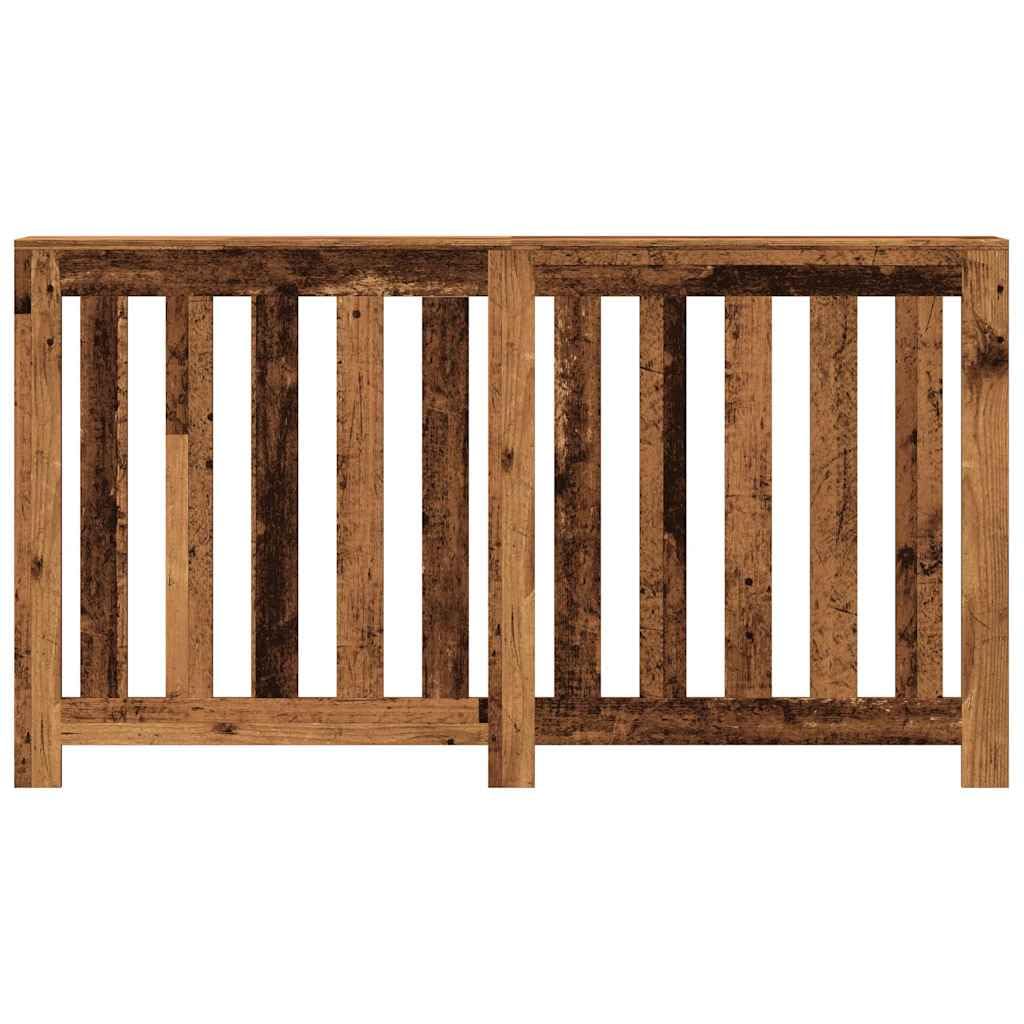 Revestimiento para radiadores de aspecto de madera vieja, 149 x 20 x 82 cm, material de madera con diseño de lamas, práctico estante para salón, fácil de limpiar, duradero, adecuado para