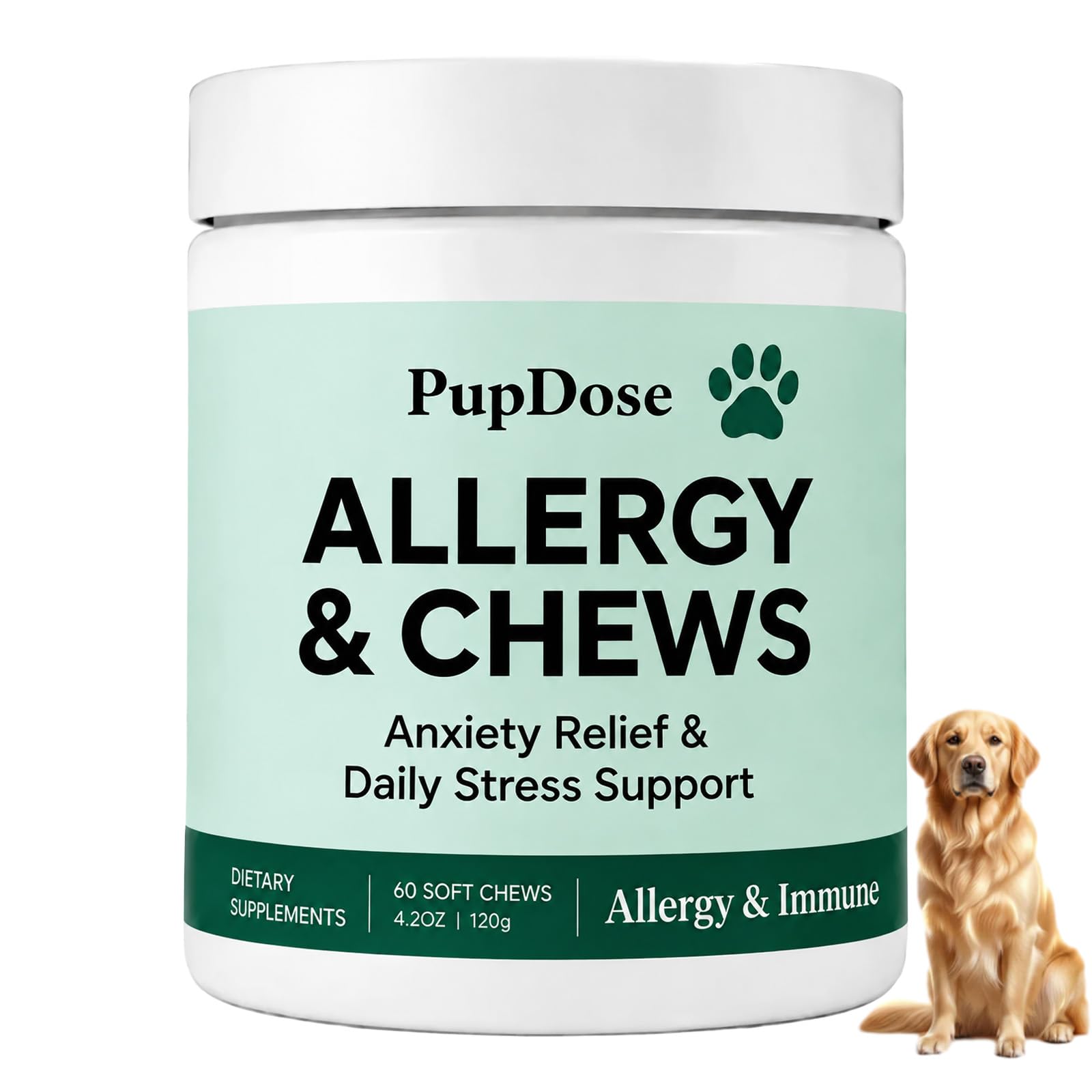 Pupdose Allergy Chews for Dogs, Allergy & Immune Support Chews