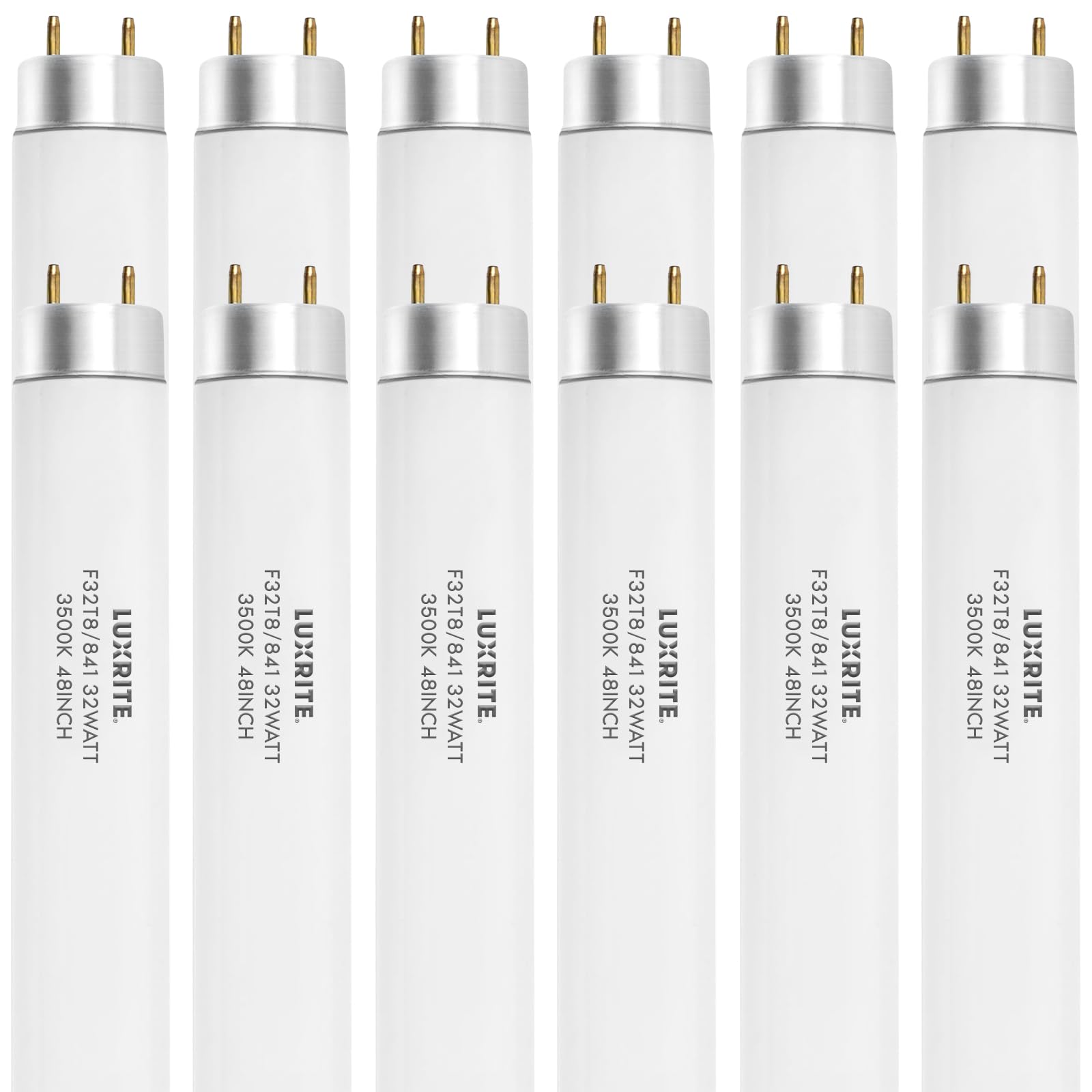 Luxrite LR20740 (12-Pack) F32T8/735 32-Watt 4 FT T8 Fluorescent Tube Light Bulb, Natural 3500K, 2850 Lumens, G13 Medium Bi-Pin Base-image-20