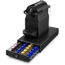 Capsule Holder for Original Coffee Capsules - Capsule Dispenser with Drawer, Storage Box Holds up to 40 Pods, Black