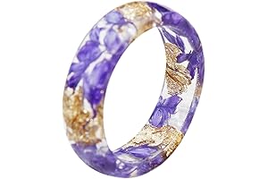 Floral Resin Ring: A Botanical Statement for Cocktail Parties