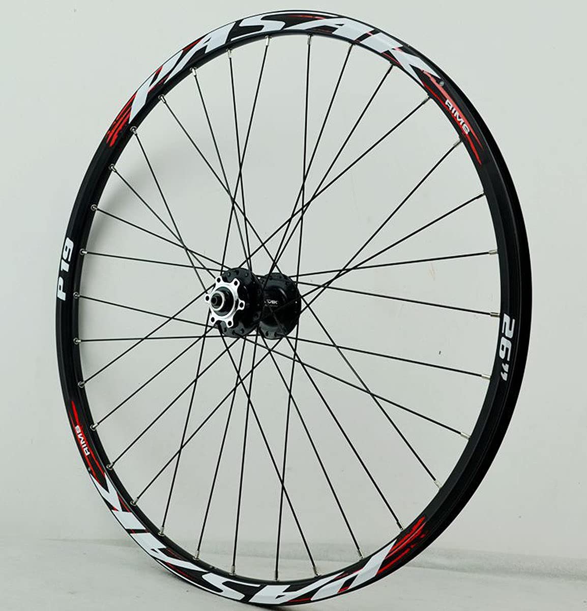 TUJISEK MTB Ruote per Bicicletta 26 27,5 29 Pollici Ruota per Mountain Bike Doppio Muro Cerchio in Lega Rilascio Rapido 7-12 velocità Cassetta Ruota Libera Freno A Disco 32H(Red 1,27.5in)