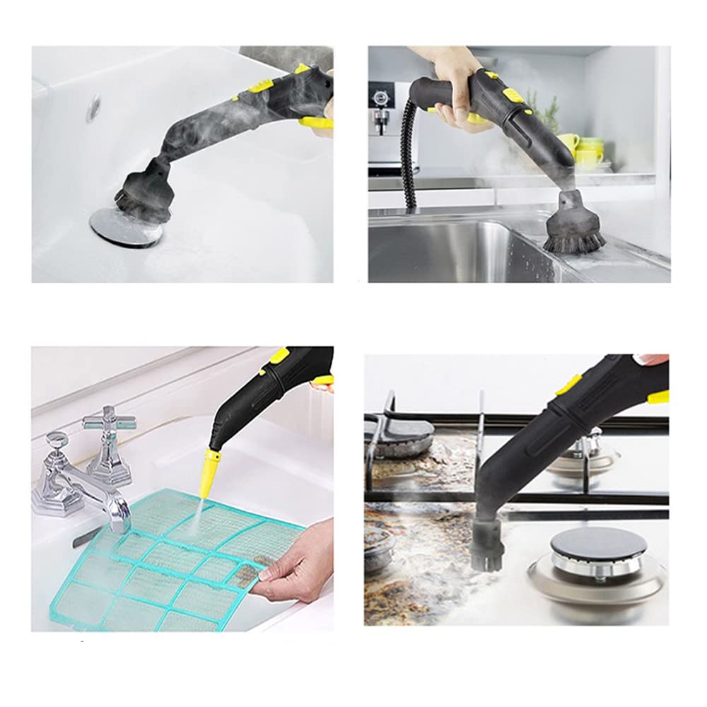 15 pezzi Accessori per pulitori a vapore Kärcher Easyfix SC1 SC2 SC3 SC4 SC5 Set spazzole rotonde Ugello Bocchetta Ricambi per pulitori a vapore