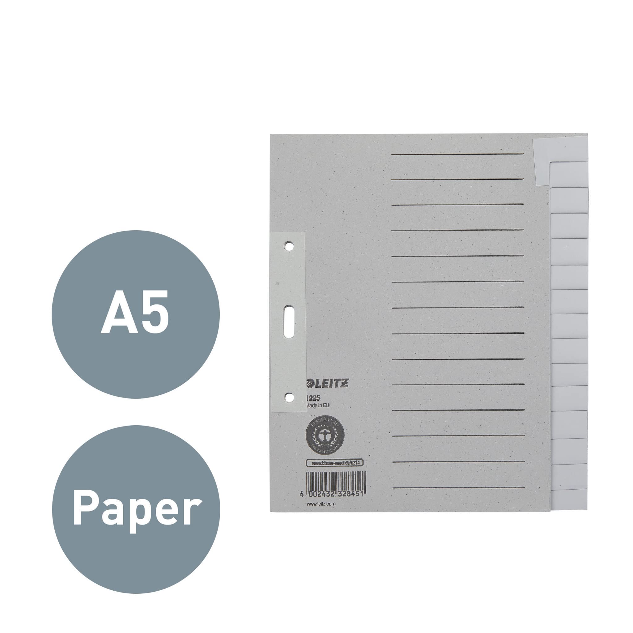 Registro Leitz Con Tasti A-Z - Cartoncino Bianco, 21 Fogli, Pratico Per Archivio E Ufficio - Foto 11