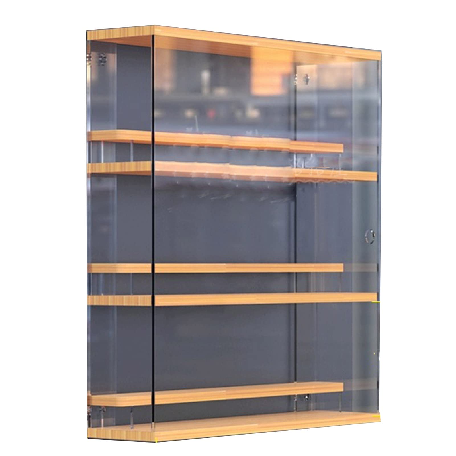 WIGING Acryl Vitrine Schaukasten, Riser Collectibles Staubdichtes Organizer-Etui, Abnehmbare Holzschutzbox für Puppen-Minifiguren, 4 Größen (Color : Clear, Size : 500x120x530mm)