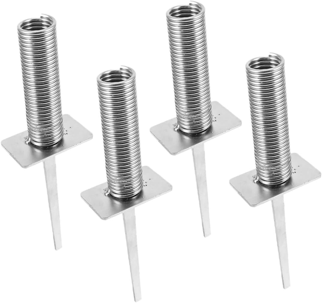 4pcs Soccer Corner Flag Spring Base Ground Stakes for Football Training Pole Holder, Portable Soccer Field Marking Equipment for Agility and Outdoor Grass Use