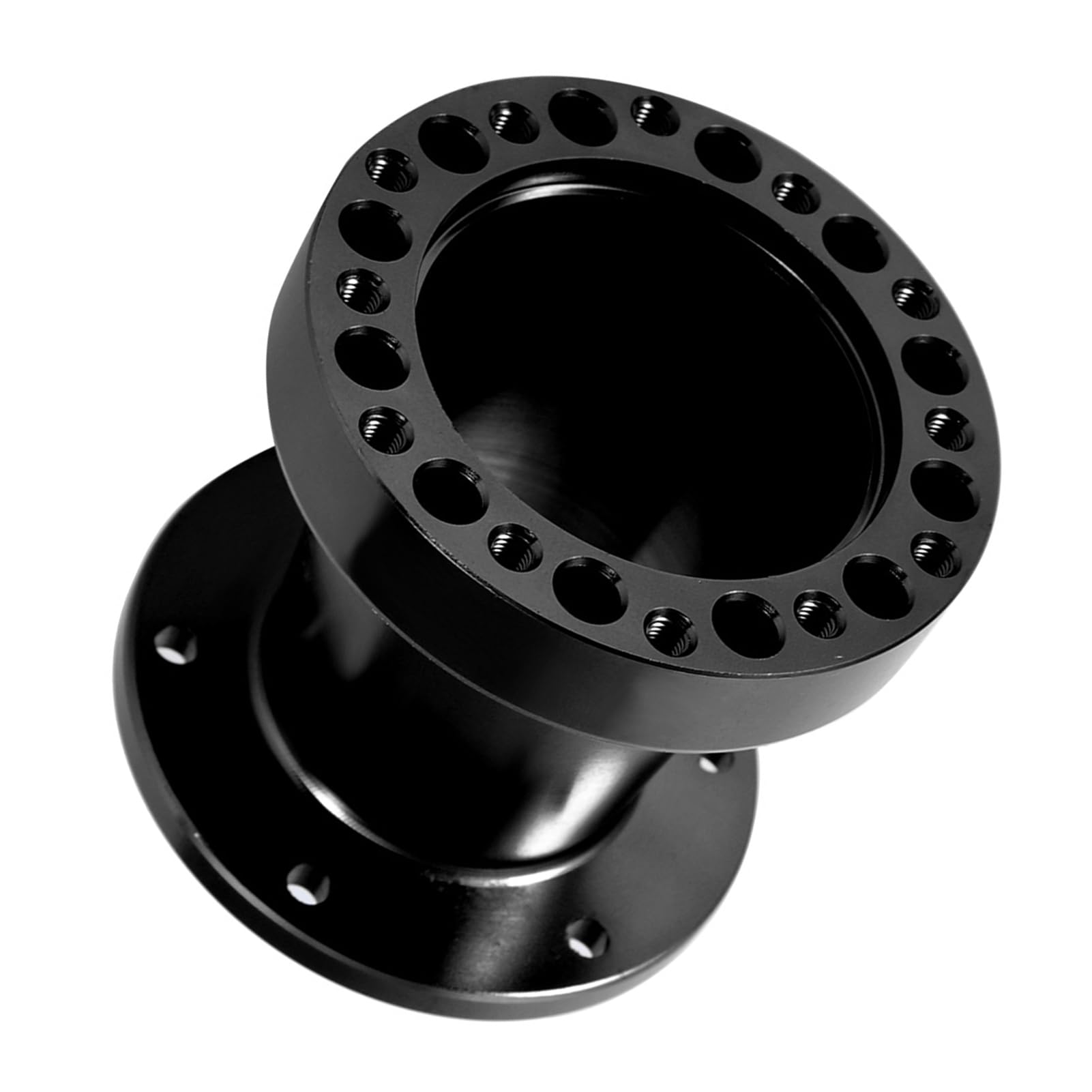 Distanziale Volante Sportivo - Kit Adattatore Per Sterzo Distanziale Volante Alluminio Universale Da 3 Pollici(Nero)