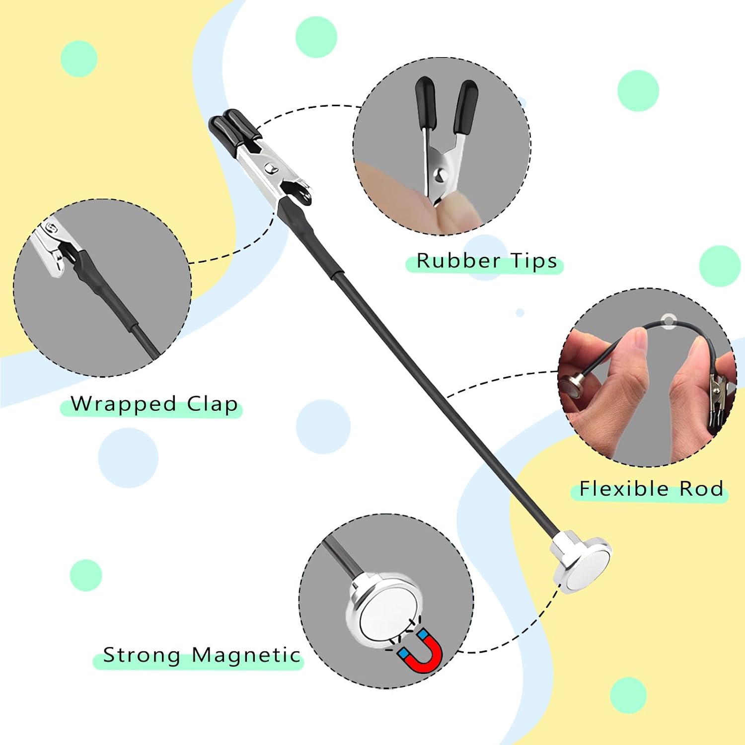 Magnetic Helping Hands for Soldering - All-in-One Station with 10 Flexible Clips & Steel Box - Ideal for Soldering, Model Painting, PCB Holder (Silver)