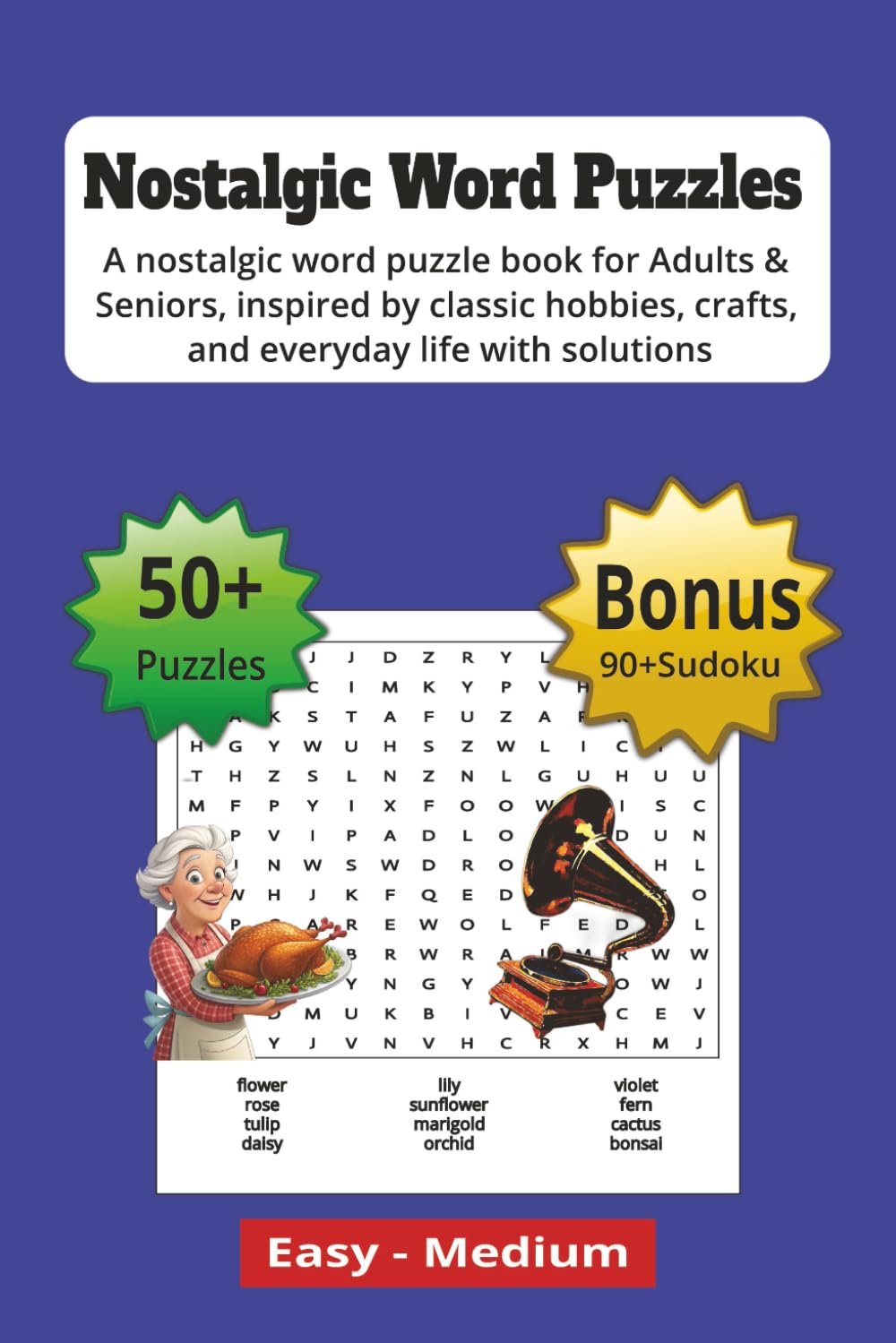 Nostalgic Variety Puzzle Book for Adults & Seniors: Word Search, Sudoku |Hobbies, Crafts & more |Puzzles with Solutions |Brain-Boosting