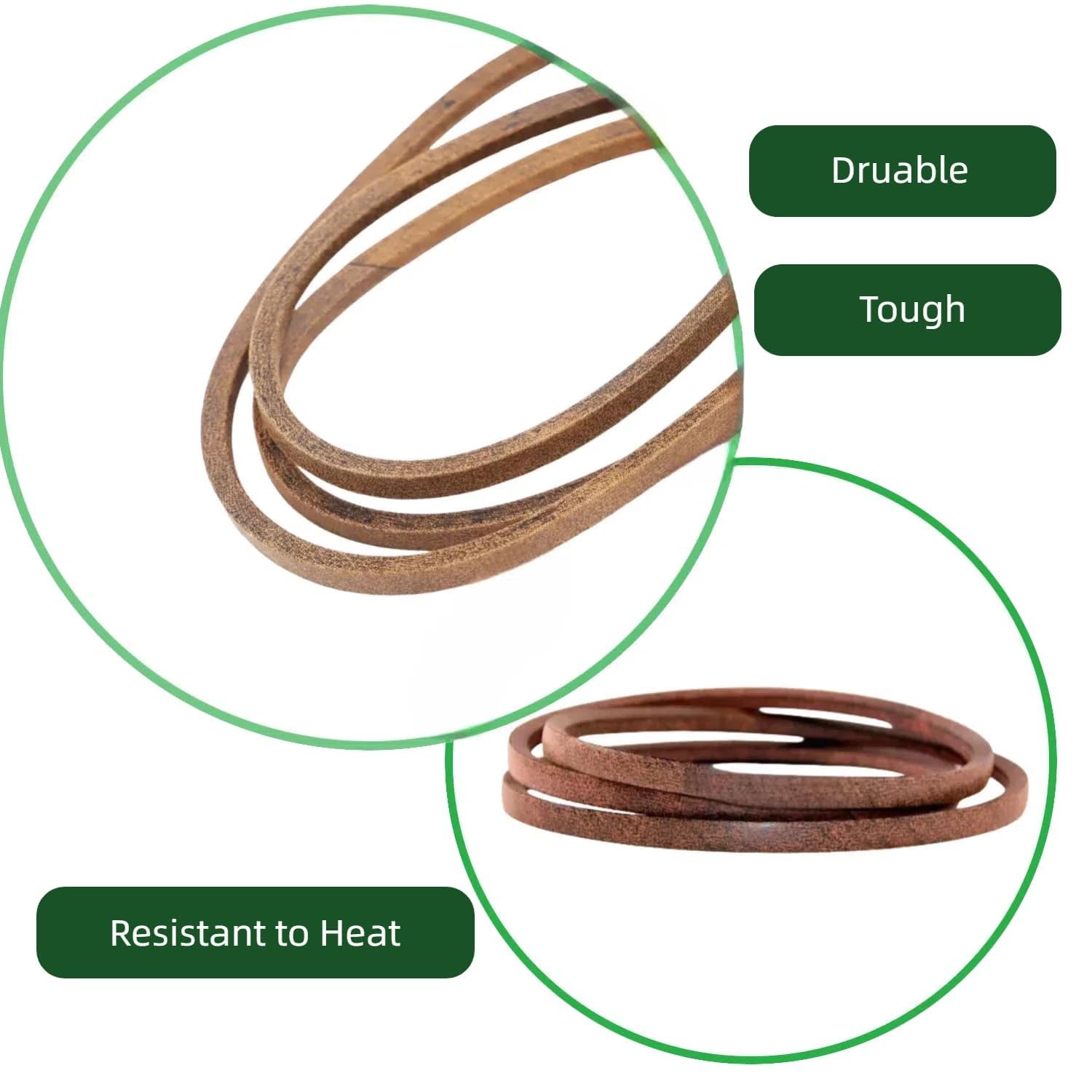 5/8" X 134" Deck Belt Fits Cub Cadet/MTD 754-04077, 954-04077A, LT1050, LTX1050, LGT1050, LGTX1050, XT1-LT50, XT2-LX50 2015-2019; Toro 112-0332