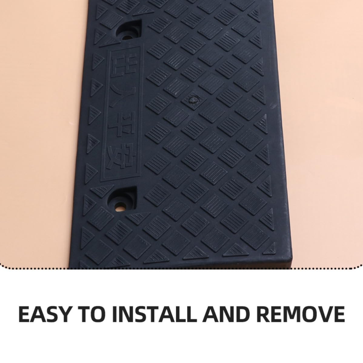 Rampa para Sillas de Ruedas y Coches de Plástico Negro Antideslizante Resistente al Desgaste para Bordillos y Umbrales de Puerta en Exteriores