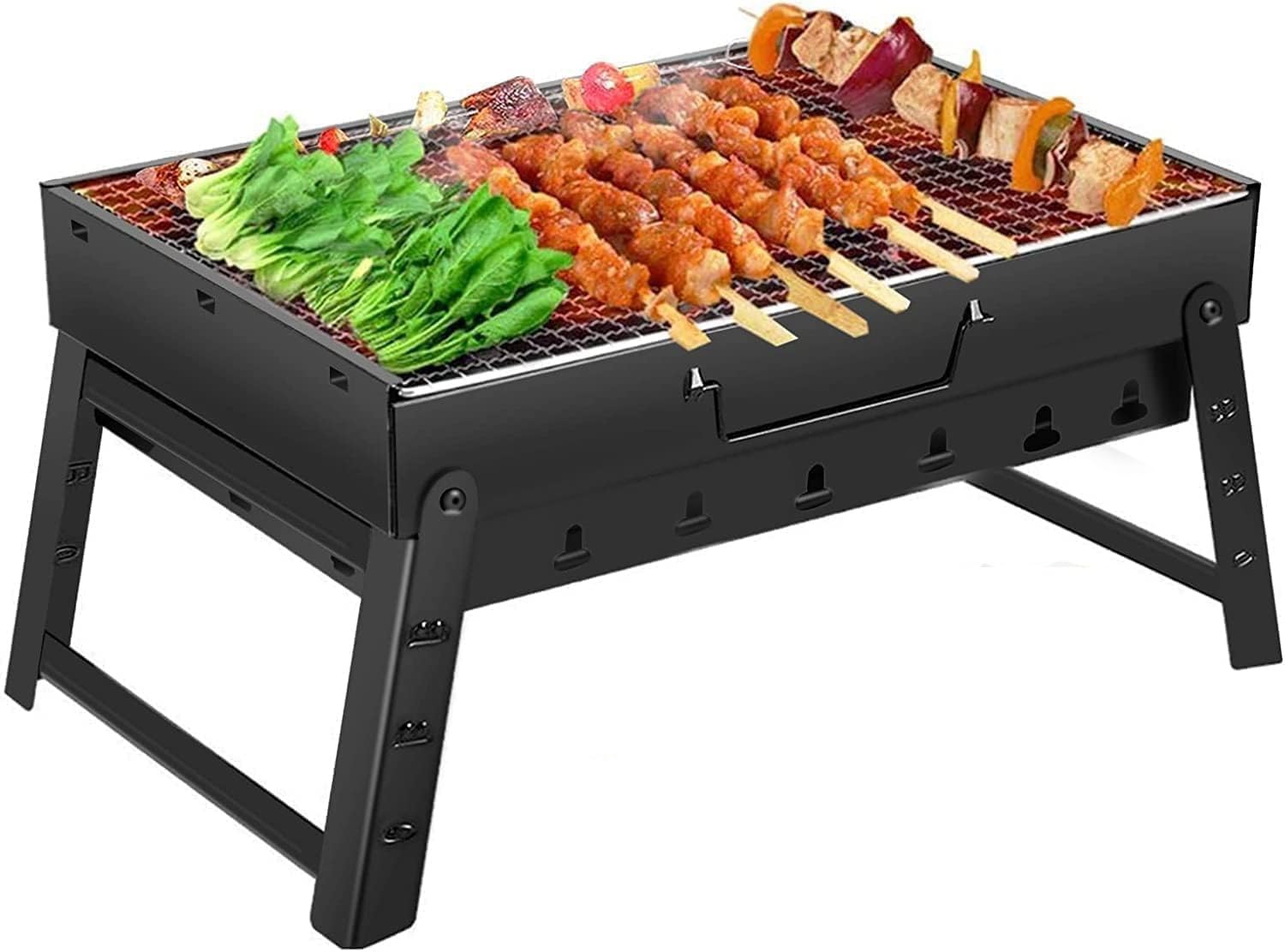 Barbecue au charbon de bois pliable fumoir et mini barbecue de bureau extérieur