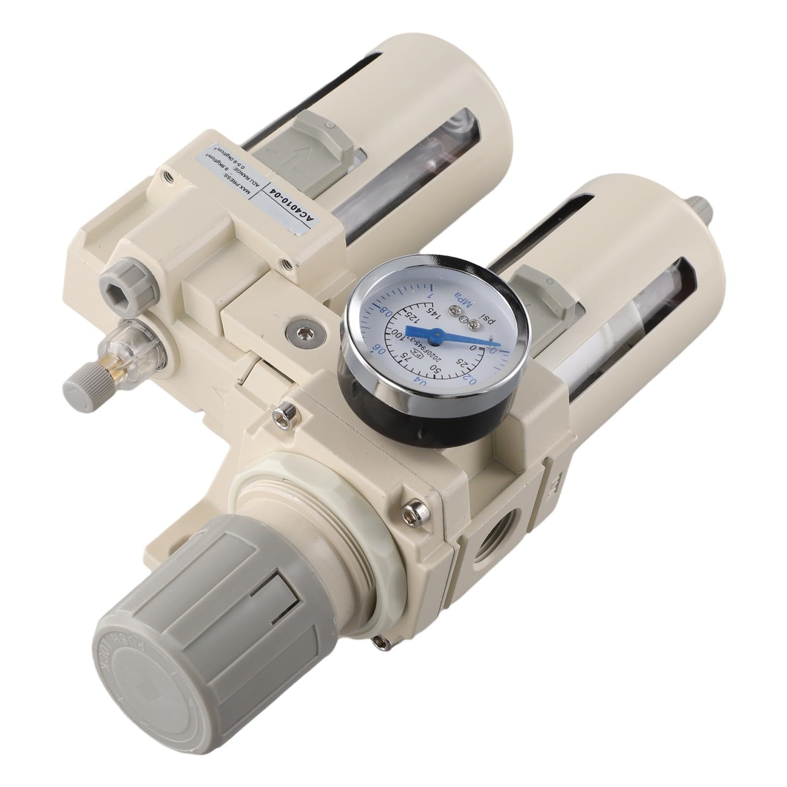 Filtro de aire comprimido, separador de trampa de agua y aceite con control de presión ajustable y filtro de cobre para elemento