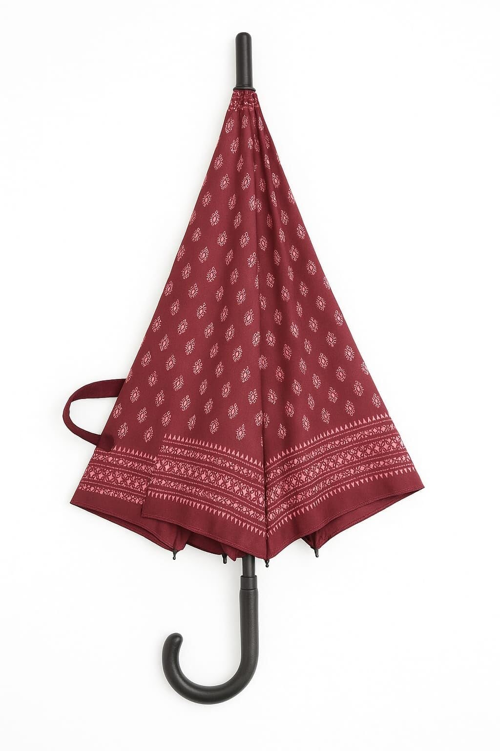 onestopbuys Umbrella Large Automatic Open Water Resistant Golf Umbrella Men Women 10 RIBS (Wine Red)