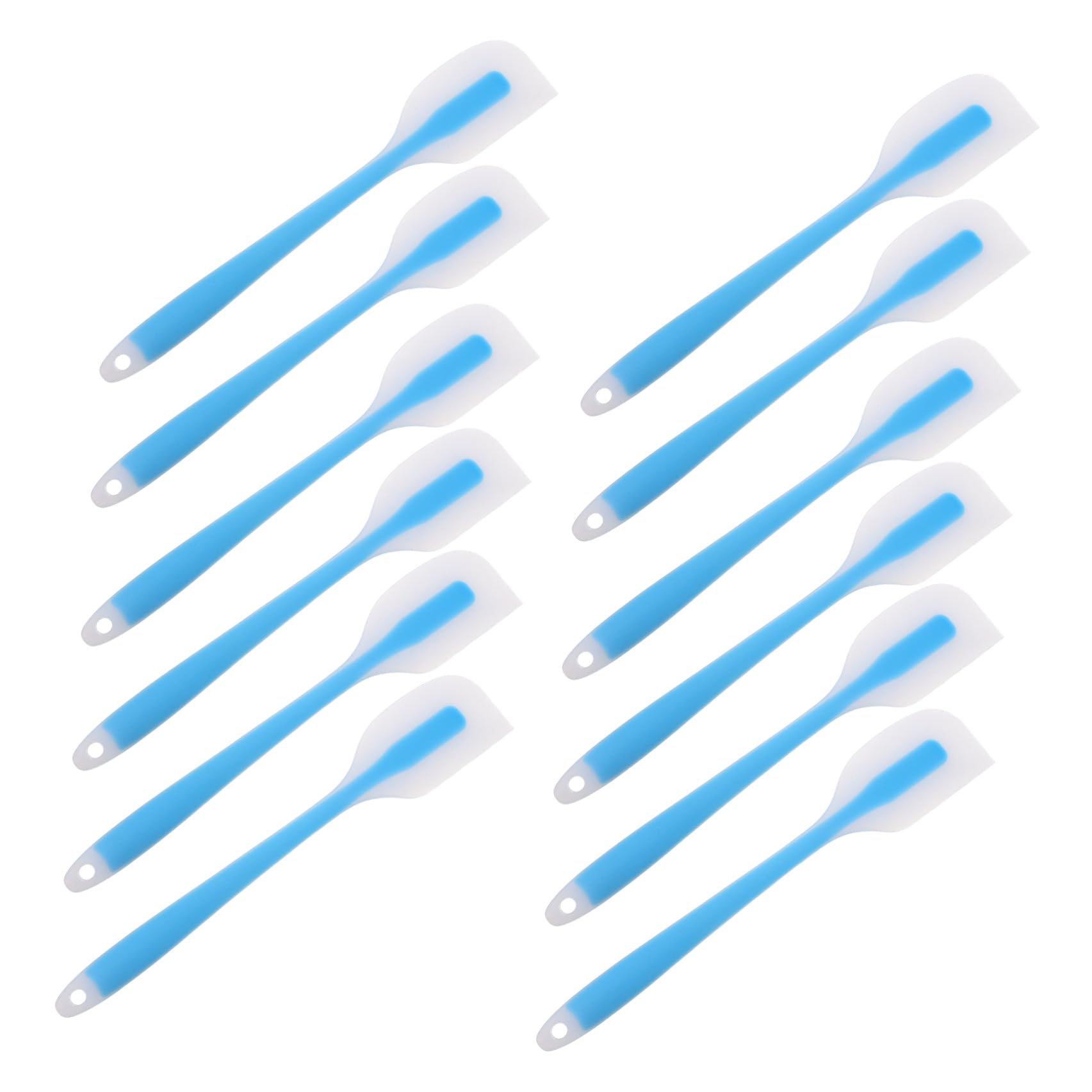 POPETPOP 20piezas Espátulas de Silicona para Repostería Resistentes al Calor Diseño Semitransparente sin Costuras Espátulas Flexibles para Mezclar y Glasear Utensilios para Hornear