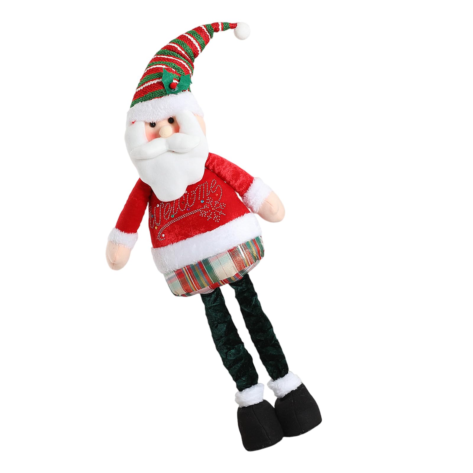 carotoe Expandable Christmas Figurines Festival Home Decoration Santa Snowmans Reindeers Display Home Ornament Accessory Santa Ornament