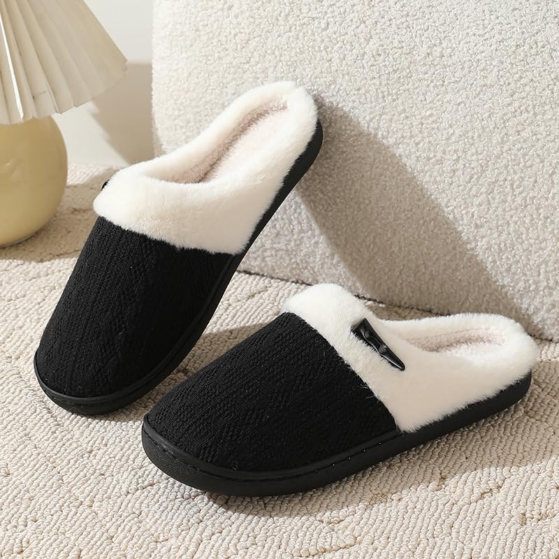 Image of DRUNKEN Slippers For Women Winter Sandals Casual Flats Home Footwear Man Girls Sliders Flip Flops Chappals Ladies Clogs Sleeper Slides Stylish Ortho Soft