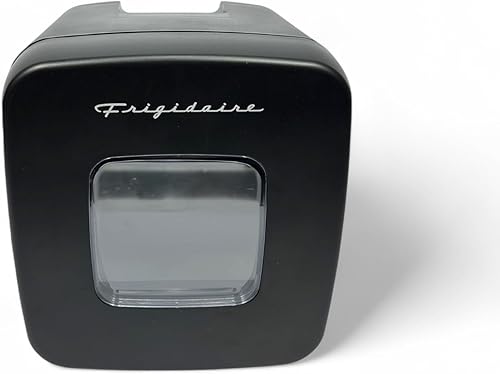 Frigidaire Retro 12 latas o 9 litros Mini BeverageSkincare Cooler Negro, Refrigeración termoeléctrica, se conecta a un adaptador de coche de 12 V o