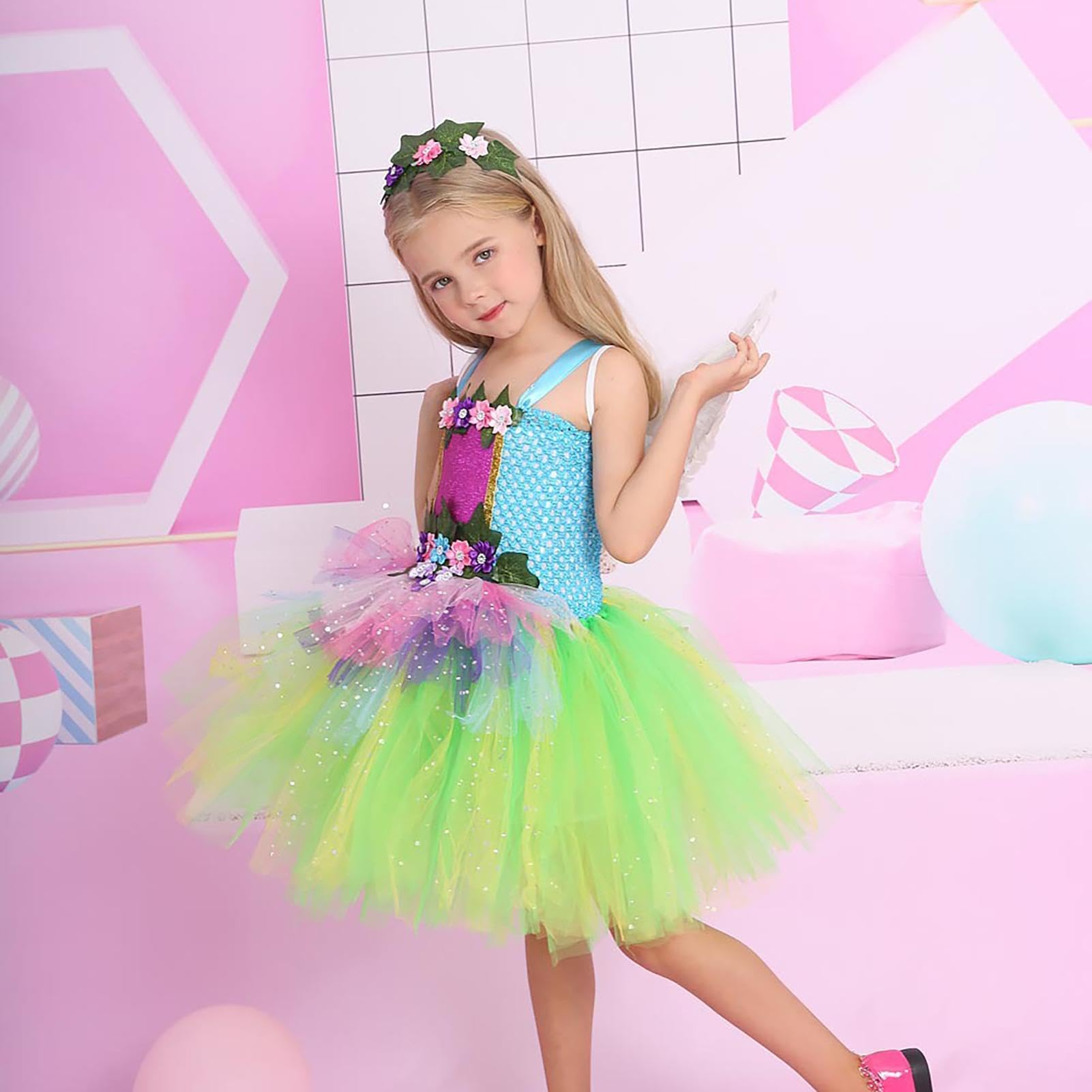 Abito da principessa fata per bambine Vestito cosplay di Halloween con | Costume da fiaba Per Compleanno, Cosplay, Carnevale, Capodanno, Matrimonio, Eventi