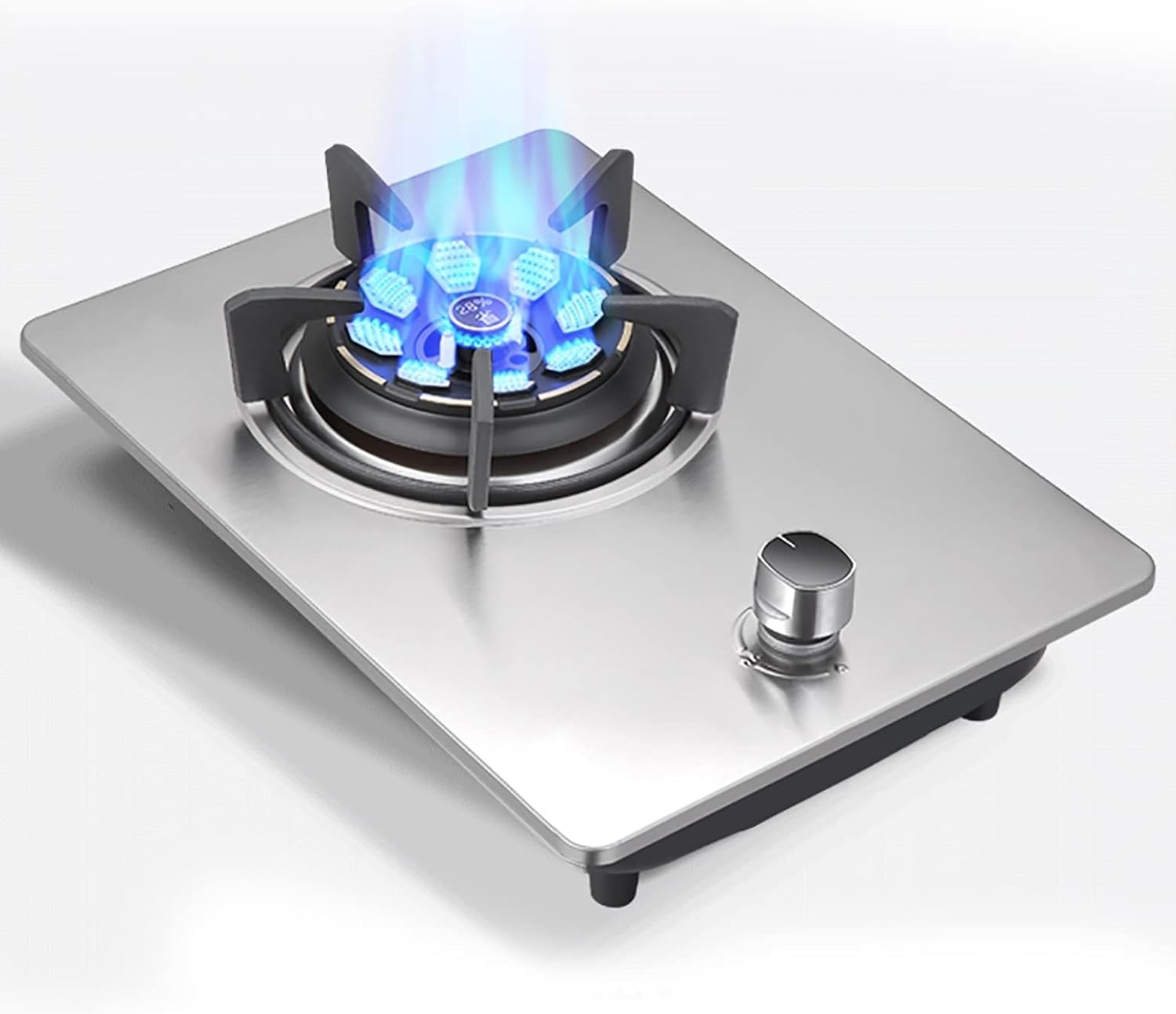 Gas Hob 30Cm Cooktop Stainless Steel Or Black Tempered Glass Cooker Hob With Flame Failure Protection (B NG) (B LPG)