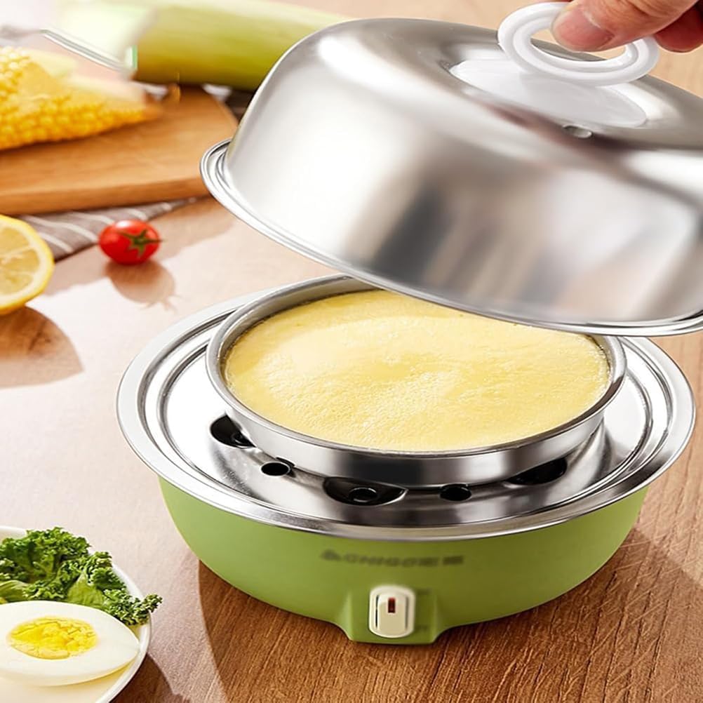 Hervidor de Huevos eléctrico Totalmente automático y vaporizador de Acero Inoxidable, con Capacidad para 7 Huevos, vaporizador Compacto, Apagado automático