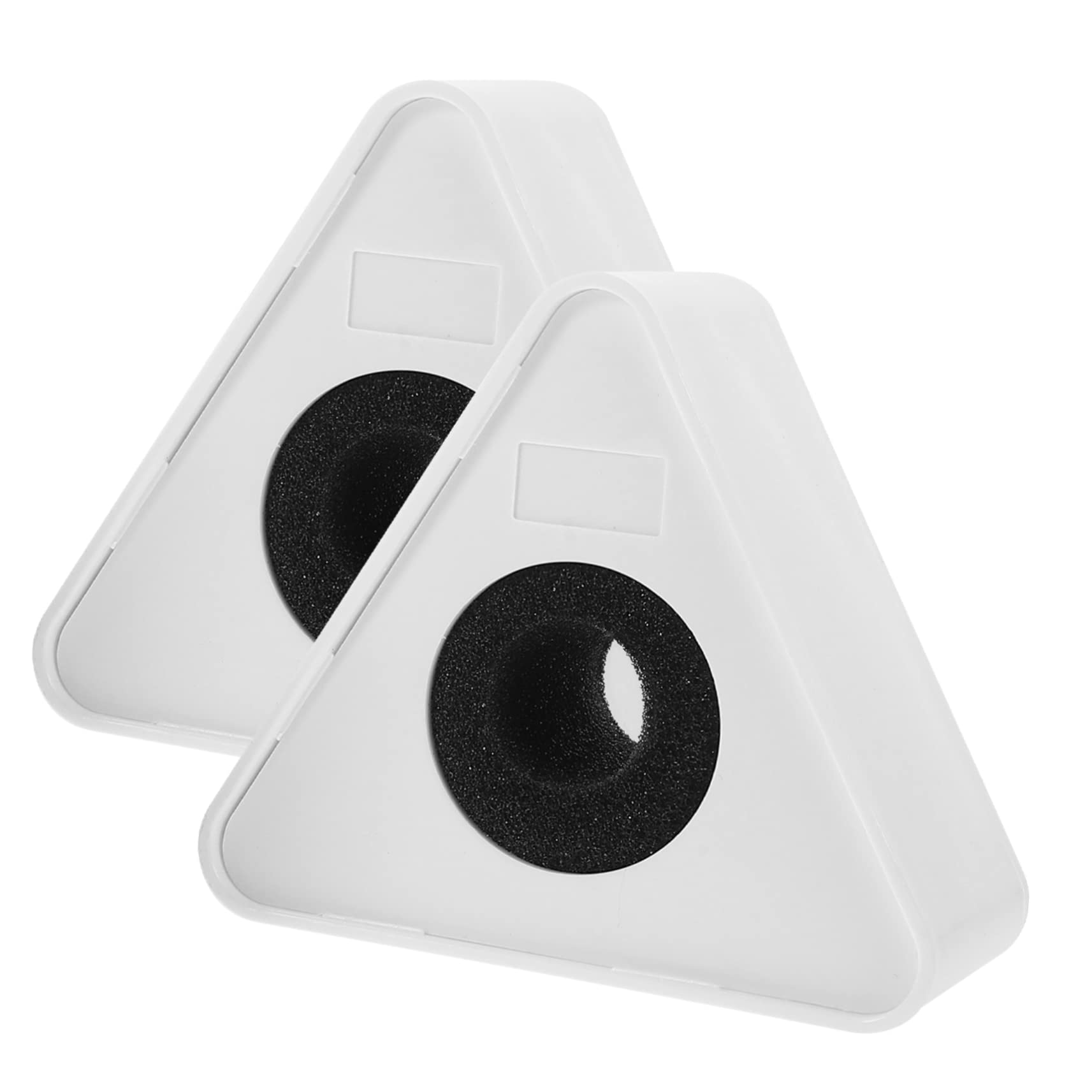 Abaodam 5 Set Di Logo Per Microfono in Abs Bandiera A Forma Di Triangolo Microfono Per Interviste Incisione O Adesivo in Pvc Scatola Da 2 Pezzi*5