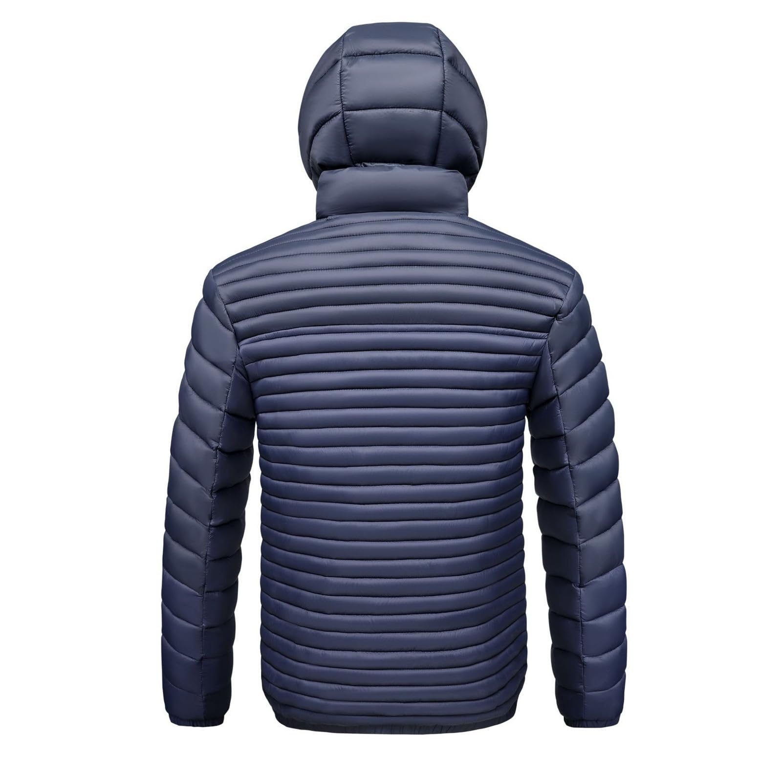 Genérico Plumas Largo Hombre, Chaqueta Hombre Invierno,Chaqueta Acolchada Ligera con Capucha Desmontable CáLida De Invierno con Cuello Alto Informal Gruesa para Uso Diario
