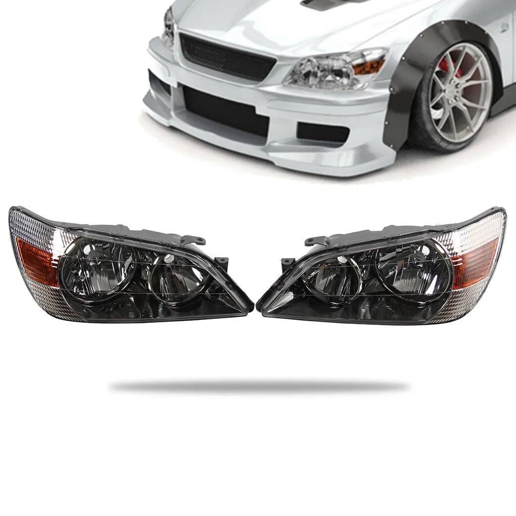 JX RACING · PERFORMANCE · ACCESSORIES New Non HID Headlights Headlamp Halogen Set Compatible with Toyota Altezza/Lexus 01-05 IS300