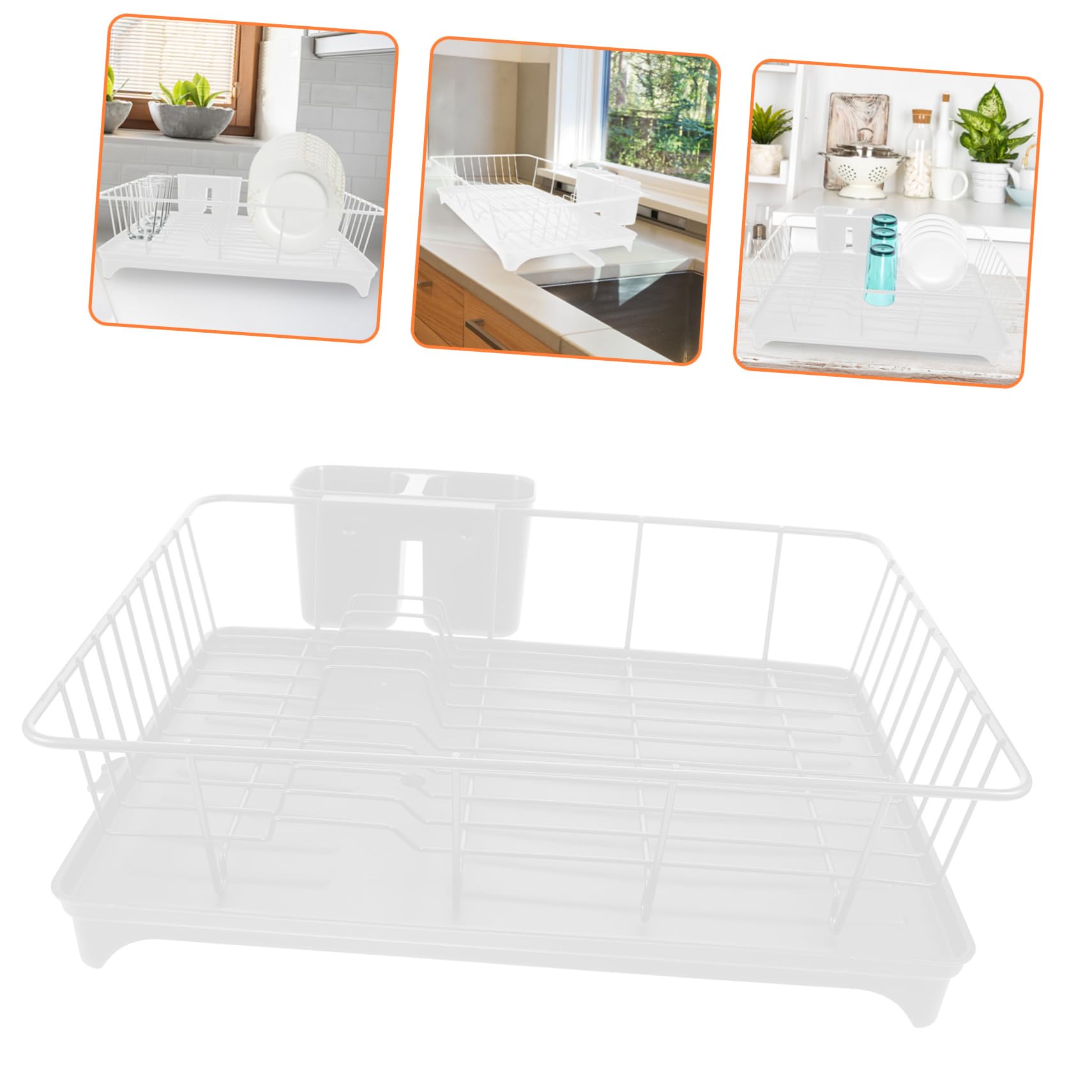 Escurreplatos De Cocina Grande Organizador De Platos para Encimera Escurridor De Platos para Secar Vasos y Utensilios Cocina