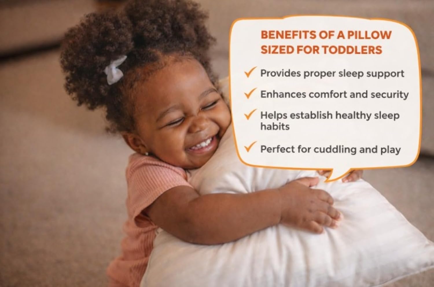 Toddler Pillow 13x18 with Organic Cotton Pillowcase – Hypoallergenic, Washable Kids Pillow for Sleeping and Travel, Gentle Support for Ages 2–5 - Image 4