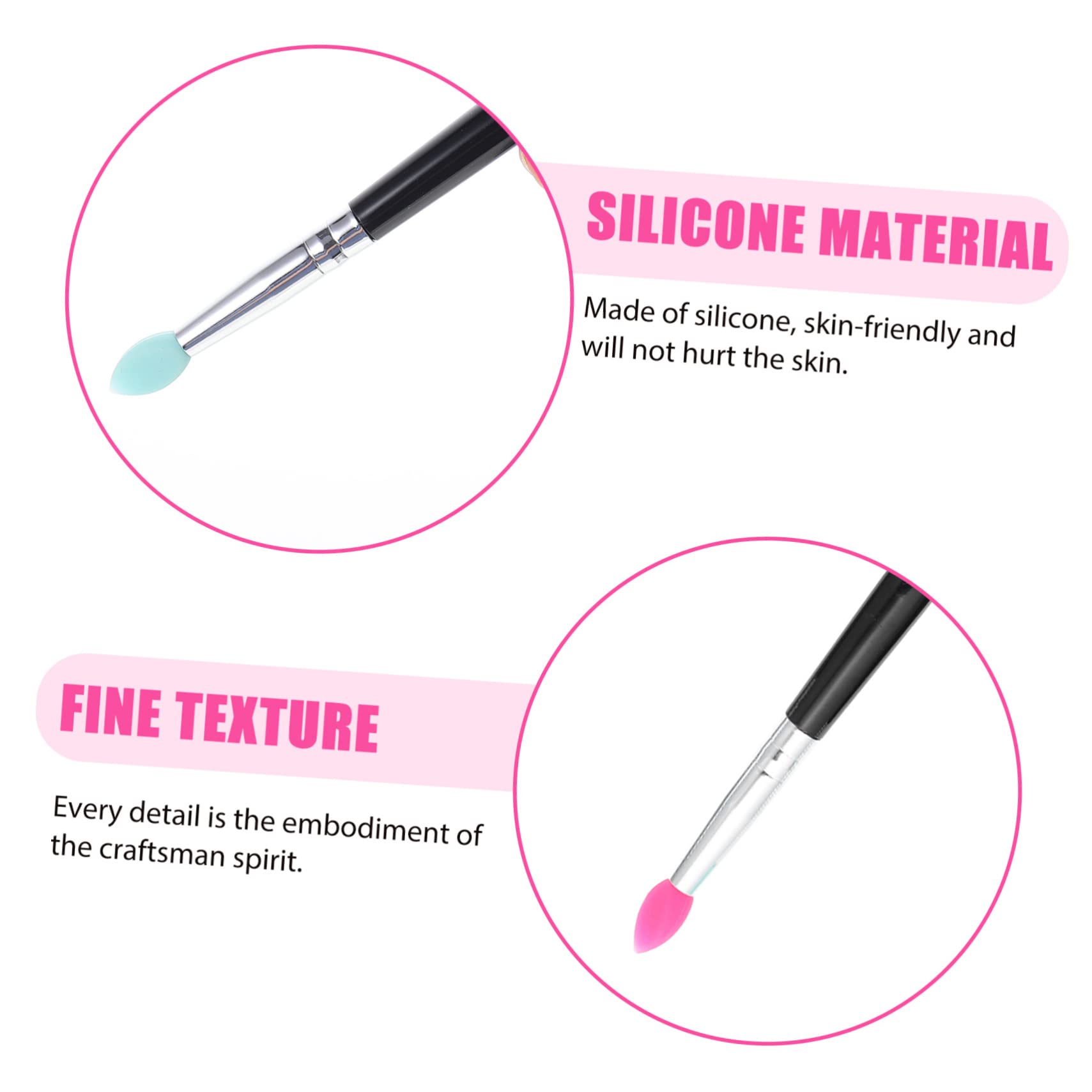 Healeved 15pezzi Per e Ombretto Applicatori Cosmetici Silicone Per Per Make-up e Compleanno