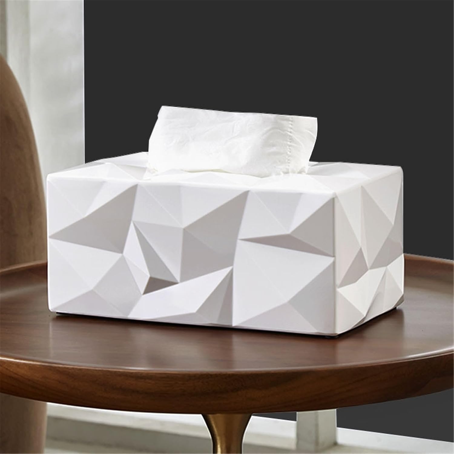 Multifunctional Tissue Box Holder Rectangular Napkin Facial Tissues Holder Dispenser Home Office Car Tissue Box Cover Decorative Container Decorative Napkin Holder(Black)