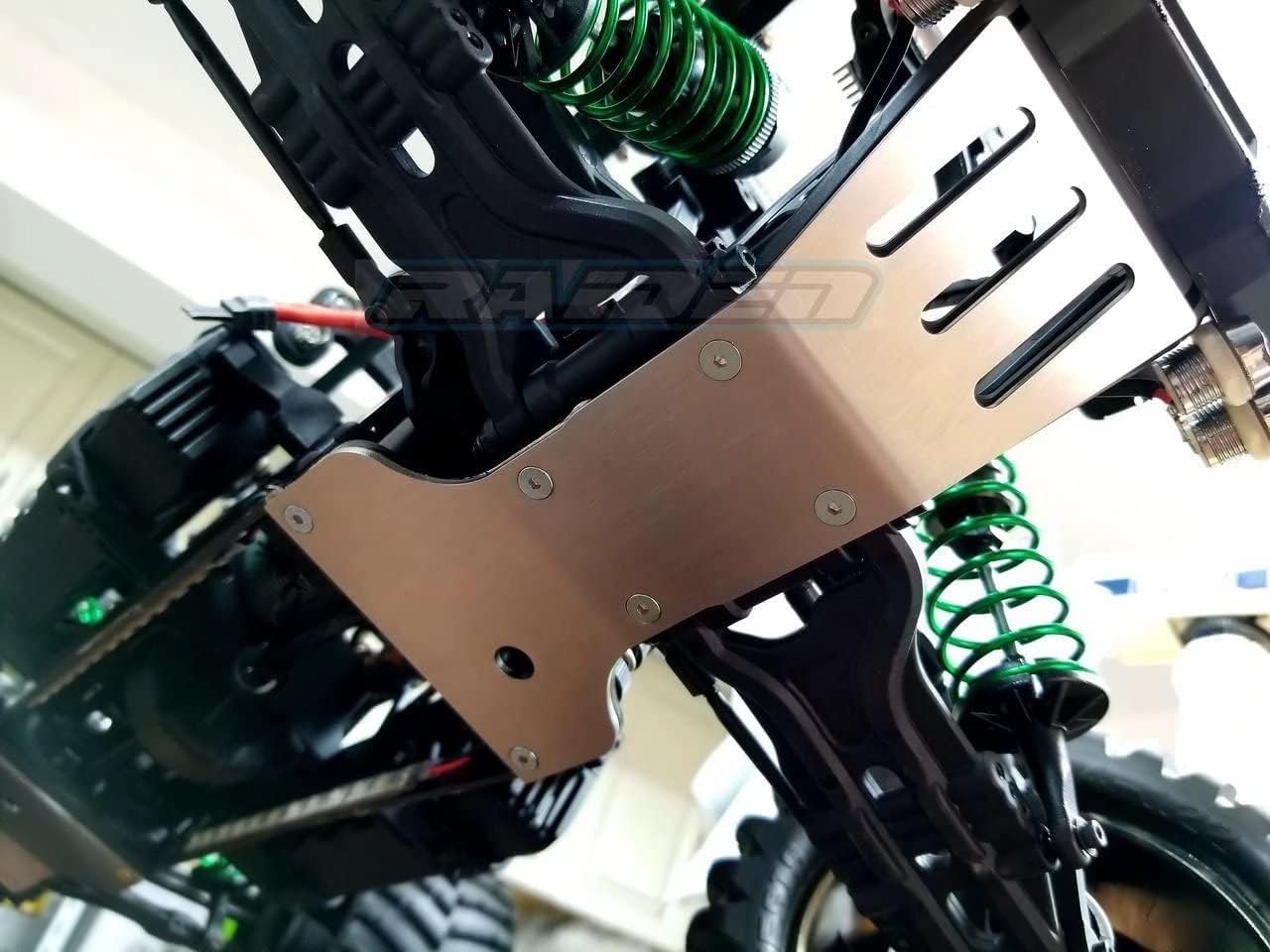 for CEN 1/7 Reeper Stainless Steel Front and Rear Skid Plate Chassis Protect Armor (2pcs)