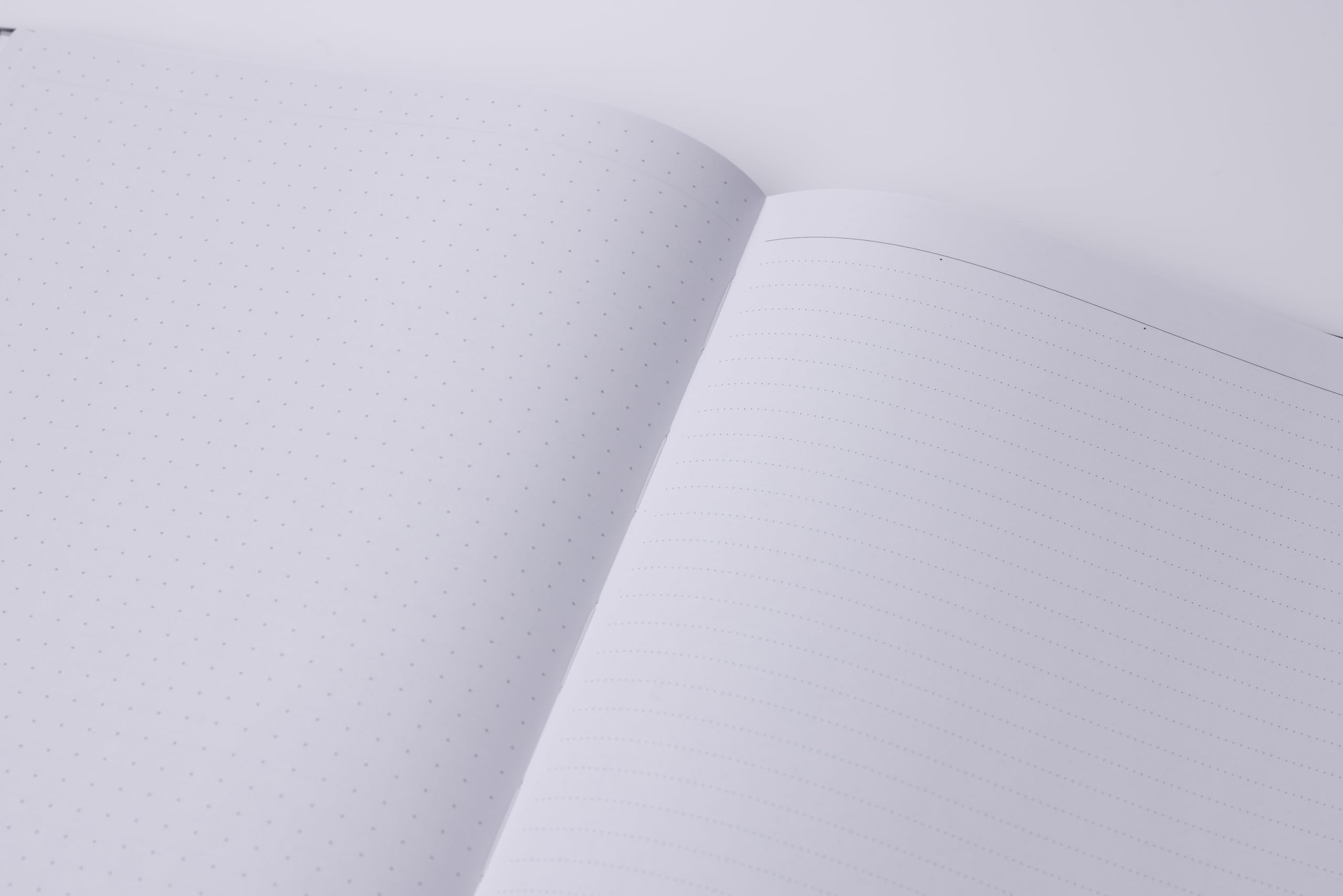 MARK'STYLE A5 Notebook & Refill Set – 5mm Dot Grid & 6mm Dotted Lines, Soft Transparent PVC Cover with Pocket for Planning, Journaling, and Note-Taking (Craft)