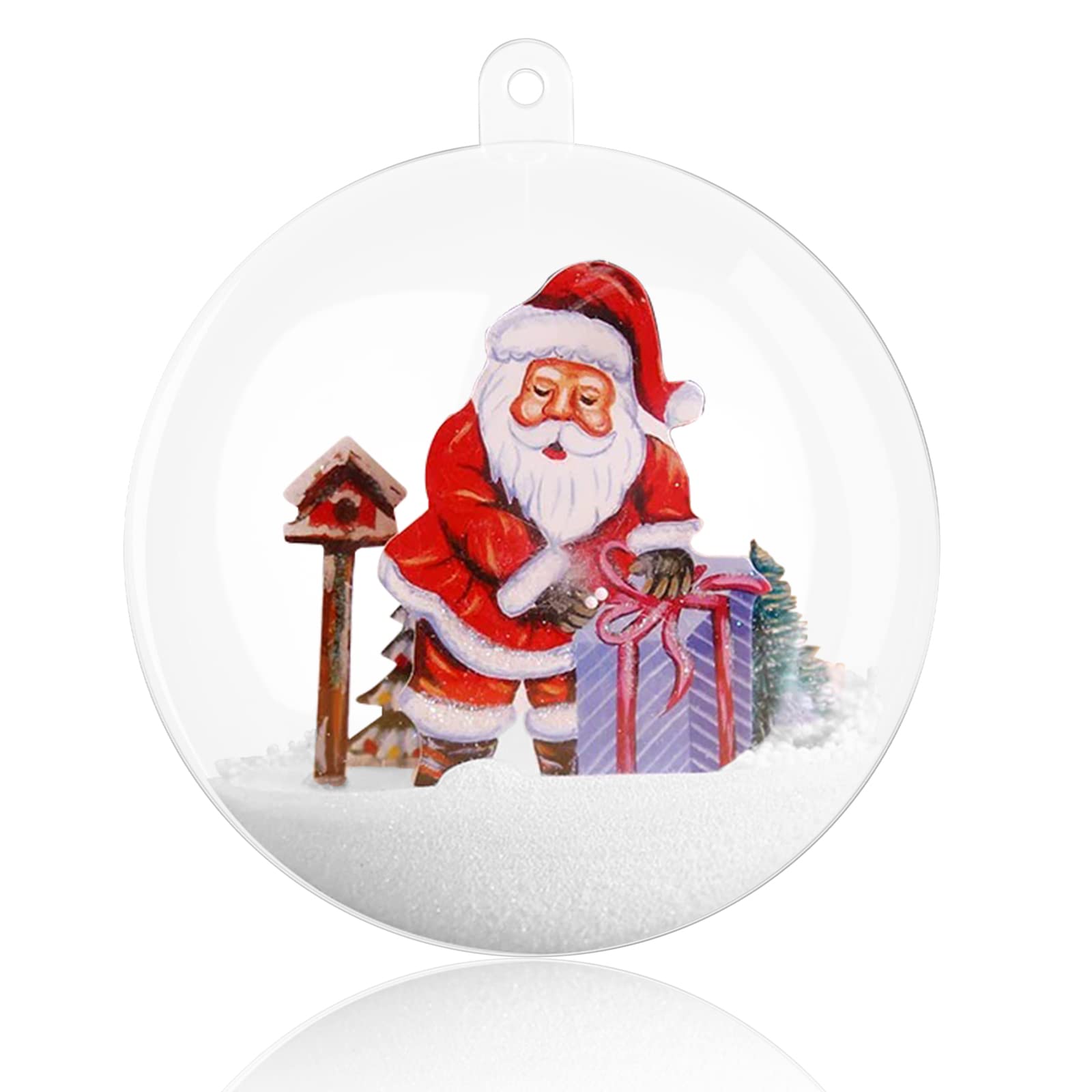 Boules de Noël transparentes AGM 80 mm à remplir pour sapin