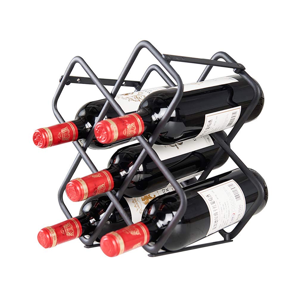 Casier à vin 5 bouteilles : support de stockage en métal pour comptoir
