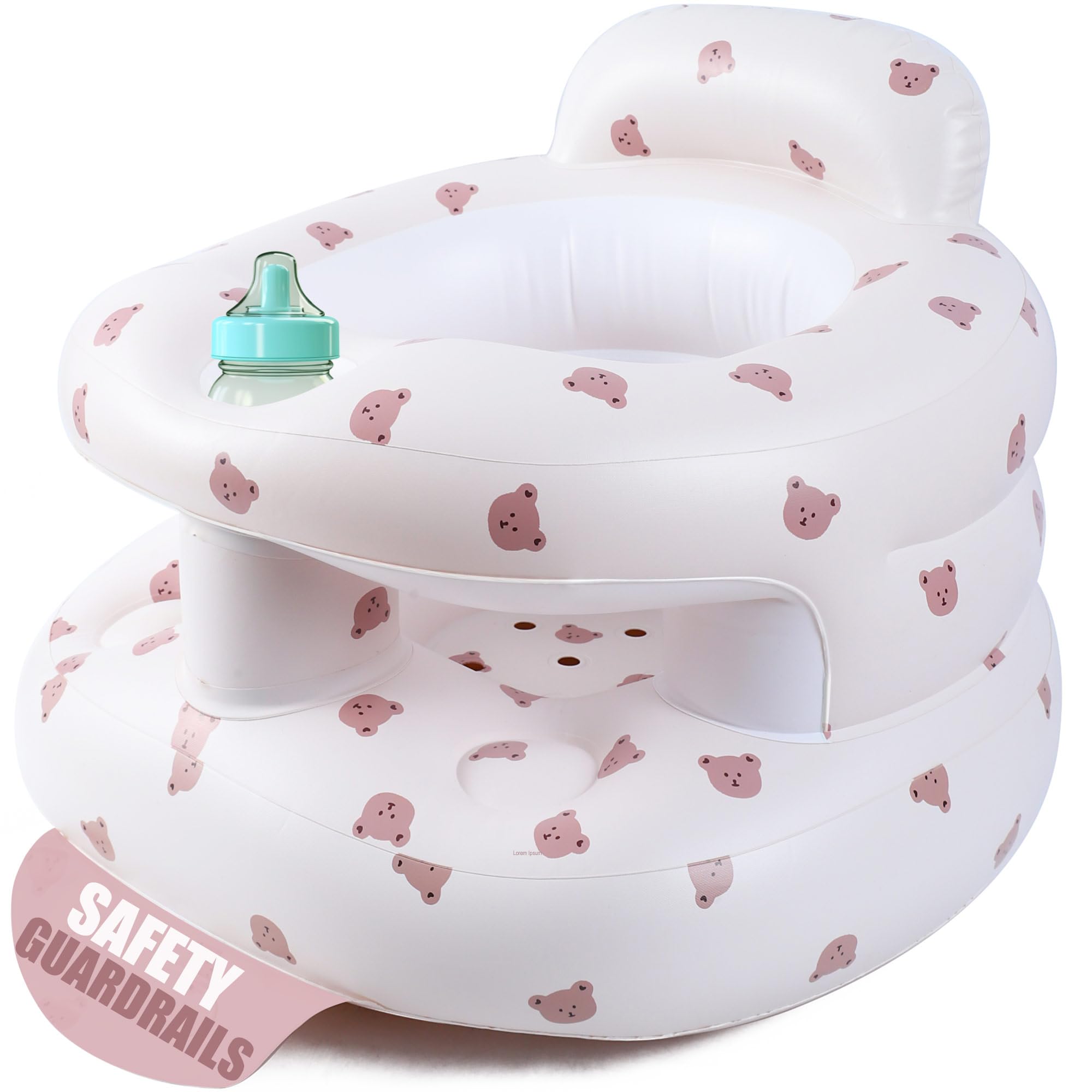 Upgraded Inflatable Baby Seat for Babies 3-36 Months, Inflatable Baby Chair Sit Me Up Floor Seat for Baby, Back Support Baby Seats for Infants for
