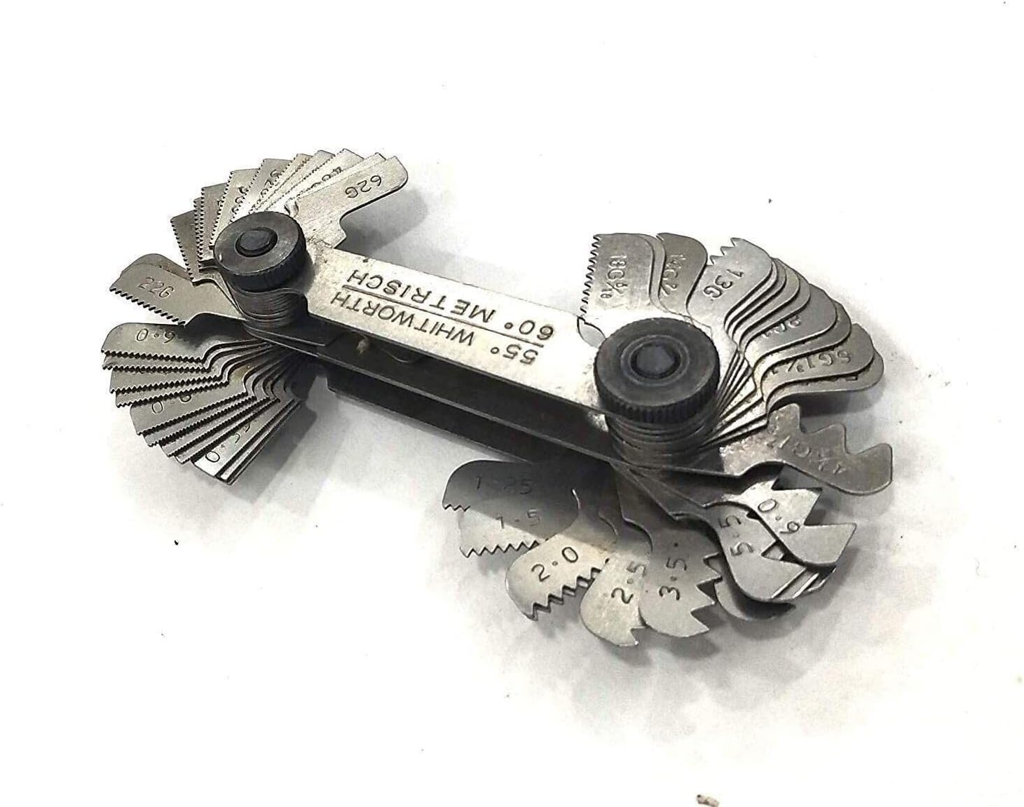British Whitworth BSW & Metric Screws Bolts Pitch Measure Thread Gauge 51 Blades Gages