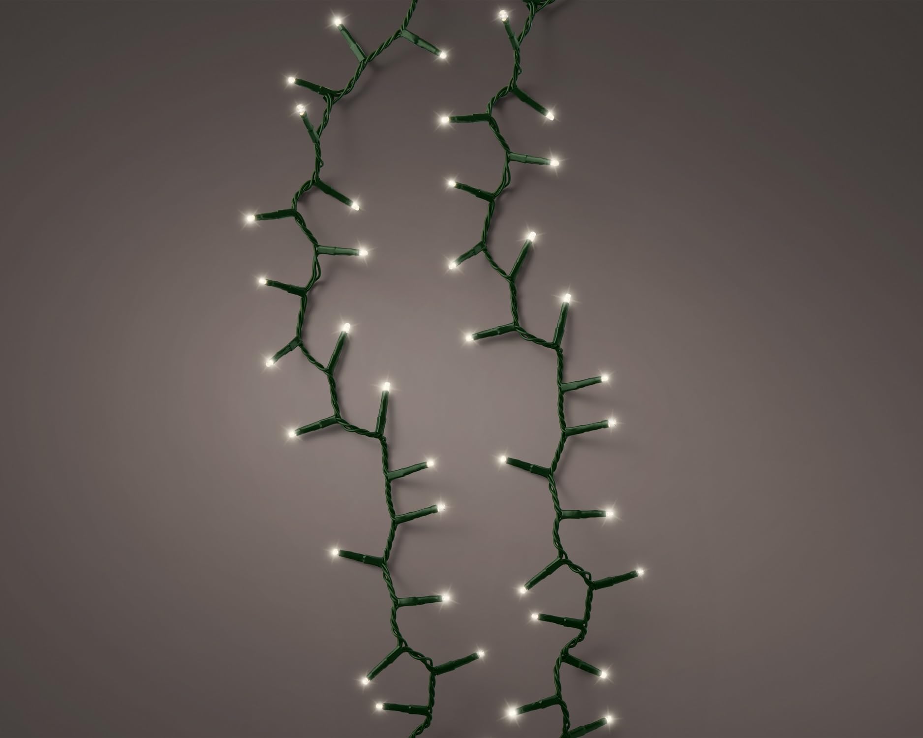 Filo 3000led Twinkle Compact L6000cm 8 Fuctio Filo Verde-Luce Bianca Calda-Esterno