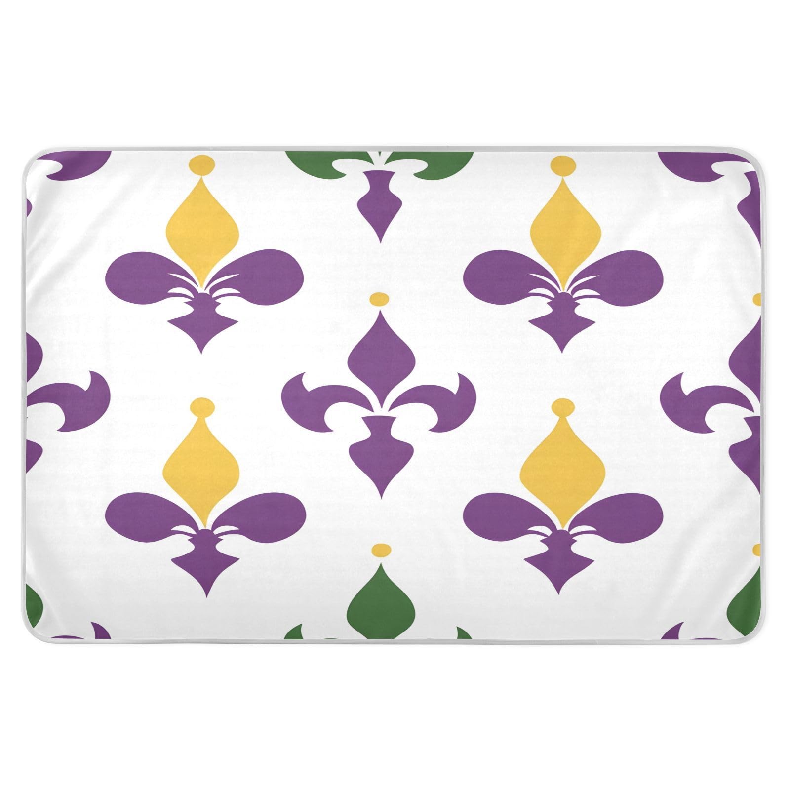 BOESI Graffiti Mardi Gras Logo Pattern Waterproof Pads for Bedwetting and Incontinence, Reusable Pads, Reusable Diaper Pads for Bed, Sofa, Travel