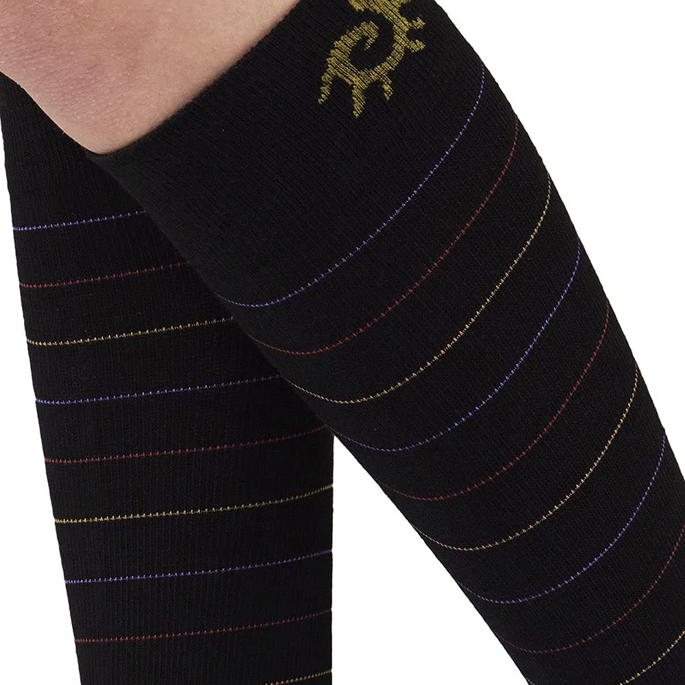 SOLIDEA Unisex Socks for You Bamboo Merino Śmieszne kompresyjne 18/24 mmHg, granatowy, Small