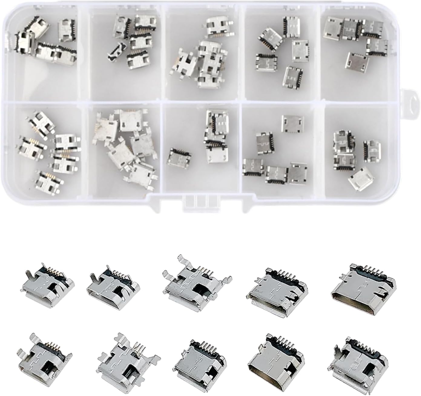 DollaTek 10Pcs Conector Macho USB/Mini Micro USB a Adaptador Dip 2.54mm ...