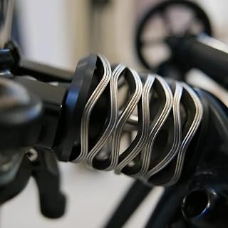 Bike Rear Shock Absorber, Bicycle Shock Absorber Spring, Bicycle Spring Suspension Rear Shock Absorber Titanium Screw Rod forBromtom 3Sixty