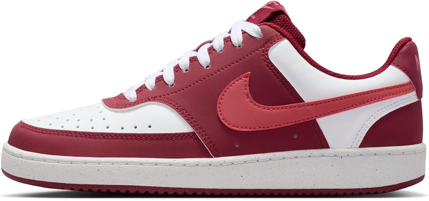 Nike Women W Court Vision Lo P NBK Team Red/Adobe-White Basketball Shoes 5 UK