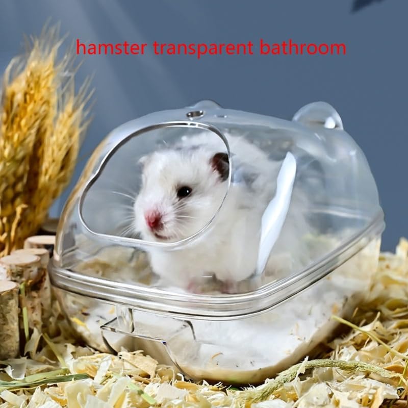 Klatki dla chomików Klatka łazienkowa dla chomika Akcesoria do zabawek Jasne pudełko kąpieli Relax Habitat House chomików małych zwierząt(L)