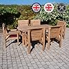 STAFFORDSHIRE GARDEN FURNITURE 6 FEET WOODEN GARDEN FURNITURE SET PATIO ...
