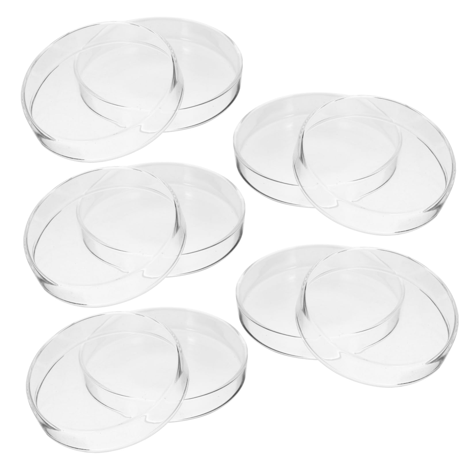 ULTECHNOVO 10 Piezas placa de Petri placas petri pla transparente champiñón flechas plato de cultivo redondo placas celulares Alto borosilicato placa de agar bandeja Multiplicidad
